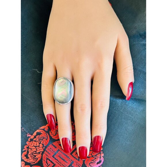 Gorgeous Silver 925 Pearl Ring - Picture 6 of 8